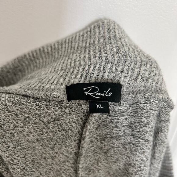 Rails Oakland Melange Embroidered Hearts Lounge Jogger Pants XL Gray Black - Picture 5 of 9